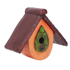Bird House Garden Tree Decoration Hummingbird Synthetic Resin House Craft Pendant Artware 9191 Orange