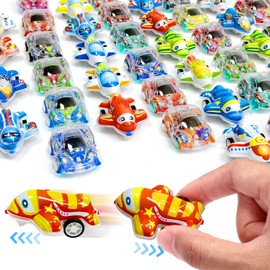 Juego de 48 Mini Coches y Aviones, Coches y Aviones de Juguete para Tirar Hacia Atrás, Coches de Juguete para Niños, Regalos de Pascua, Regalo de Cumpleaños, Regalos Novedosos para Niños 3+ Años