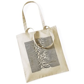 ApeWear Joy Division Unknown Pleasures Jute Tote Bag Beige, beige