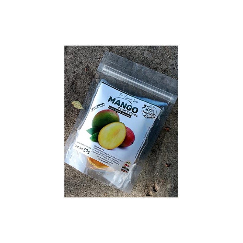 Snack De Mango Deshidratado (10 piezas). Natural, SIN azúcar añadida