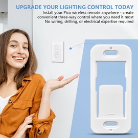 Wallplate Brackets Compatible with Lutron Caseta Pico Remote, No Wires Required, Wall Mounting Kit Compatible with Lutron Smart Switch, 8-Pack ABS