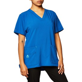 Carhartt Force Cross-Flex Women’s V-Neck Tech Top — Royal, Large