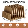 KIRIGEN Wood File Mail Organizer 7 Slots File Paper Holder