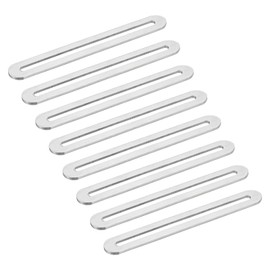 uxcell 8Pcs Adjustable Flat Mending Plate Support with Slot, 6.1 x 0.75 Inch Stainless Steel Slotted Straight Brace Brackets for Wooden Furniture, Silver