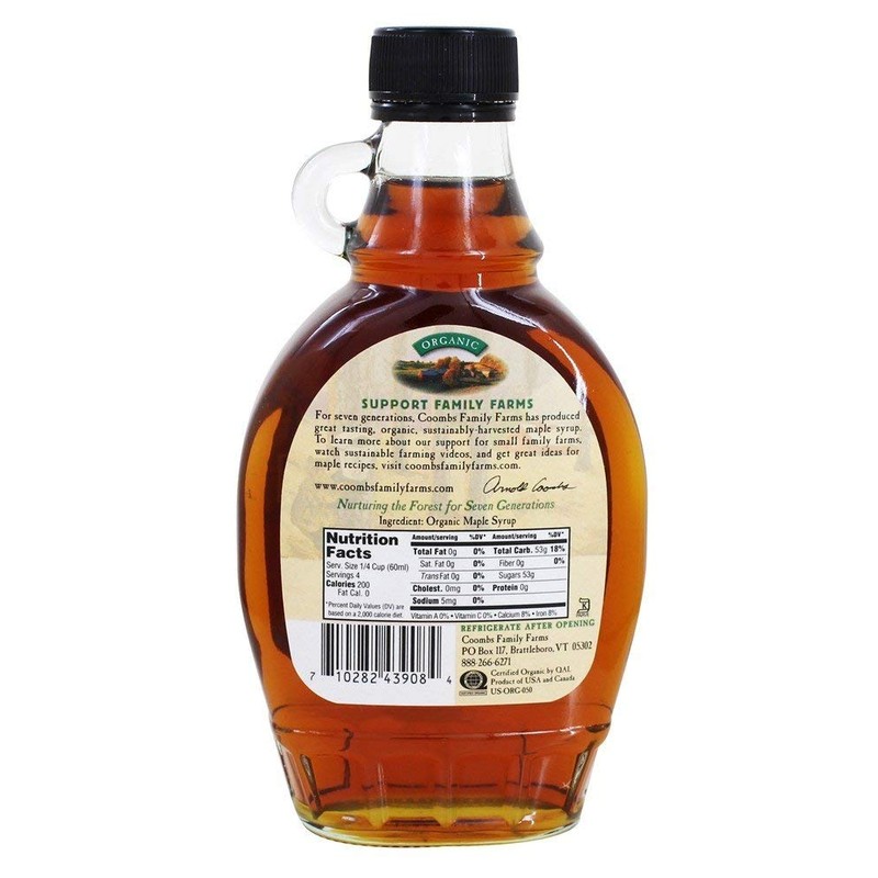 Coombs Family Farms Maple Syrup, Organic Grade A, Dark Color,
