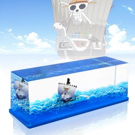 Byhsoep Cruise Ship Fluid Drift Bottle, "GoingMerry" Ship Fluid Drift Bottle, Unsinkable Boat in a Box, Pirate Ship Decoration, One Ship for Home, Table Decoration, Car Showcases