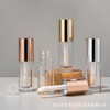 6ml Empty Lip Gloss/Tint Tubes with Large Round Brush Head - Gold, Silver, Rose Gold One Size / 6ml Silver Straight Cap 30ea