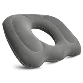 Inflatable Donut Pillow, 17.7 x 15.7in Ring Cushion for Sciatica, Postpartum Pregnancy, Bed Sores, Prostate & Lower Back Support, Donut Seat Cushion For Low Back Pain(COLOR:grey)