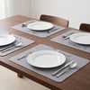 DRMHM 6 Pack Faux Leather Placemats for Kitchen Dining Table