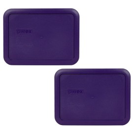 Pyrex 7210-PC 3 Cup Plum Purple Food Storage Replacement Lid (2-Pack) - Made in USA