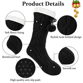 Justay Sowarm Ladies Slipper Socks Fluffy Socks for Women Bed Socks Warm Socks Non-Slip Socks Thick Socks Winter Thermal Socks Christmas Socks Gift for Women