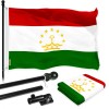 UD_G128 Combo Pack: 6 Ft Tangle Free Spinning Flagpole (Black)