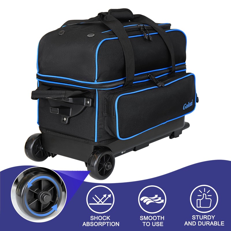 Goloni Double Roller 2 two bowling ball bag with wheels