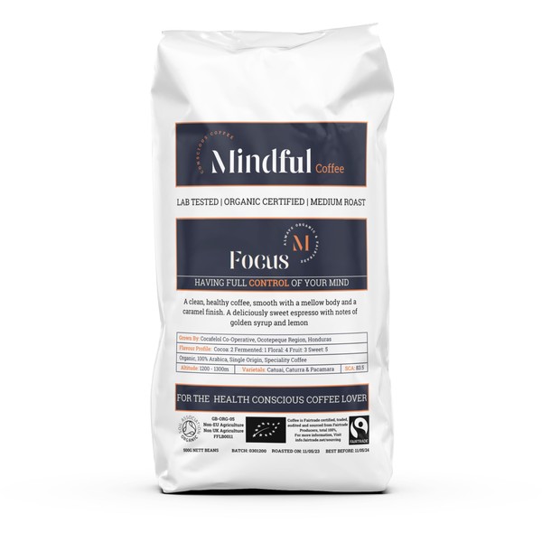 Mindful Coffee - Focus 500g| Organic Clean Coffee Beans |