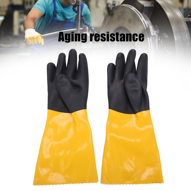PVC Coated Protective Gloves Lengthening Seamless Wear Resistance Gloves for