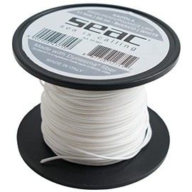 SEAC Unisex's Dyneema for Spearfishing, 50 mt, Waxed White, Ø1.1mm