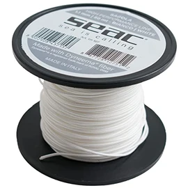 SEAC Unisex's Dyneema for Spearfishing, 50 mt, Waxed White, Ø1.1mm