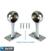 Polished Chrome Curtain Pole End Bracket for Up to 19mm