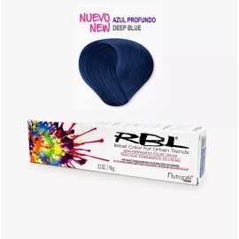 Nutrapel Tinte Para Cabello Rbl Azul Profundo Deep Blue Fantasía