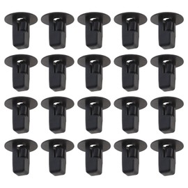 ECSiNG 90189-06065 Hood Bumper, Mudguard, Liner Clip, Trim Clip, Door Trim Clip, Engine Cover Closure, Splash Guard Holder, Rivet Clips, Nylon, Black, Pack of 100