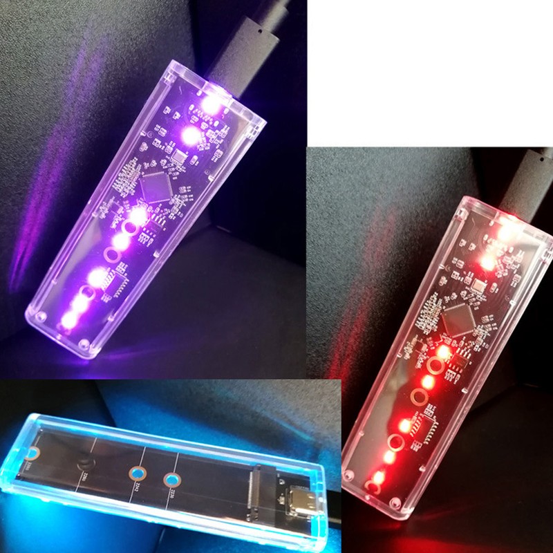 M.2 NVMe SSD Enclosure 10Gbps Type C USB 3.1 Breathing