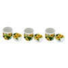 ACK 3D Sunflower 3pc Hand Painted Ceramic Canister Set with
