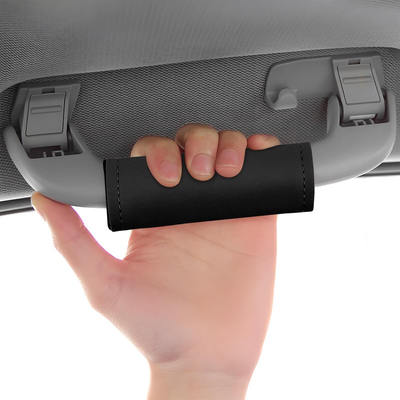 wuyaoyao 2PCS Car Inside Grab Handle Cover, Leather Inside Car