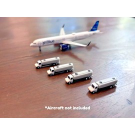 1:400 Model Airport Accessories - 4 Piece Airplane Fuel Truck Set (3D Printed)