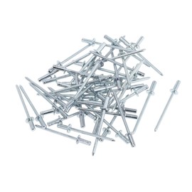 A ABSOPRO Dome Head Closed Sealing Rivets 3mm Grip Diameter 10mm Grip Length 6mm Flange Diameter Repairing Tool Assortment Kit Iron Silver Tone 50 Pcs