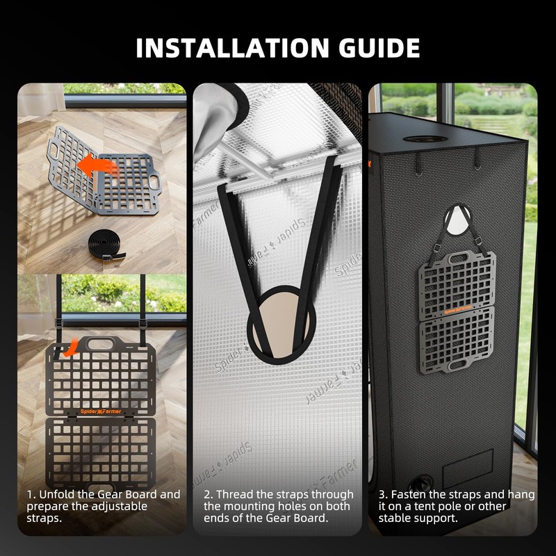 Spider Farmer Grow Tent Gear Board, 2026 New Foldable, Heavy-Duty