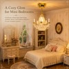 NUOBESTY 1Pc Dollhouse Chandelier Light, 1:12 Scale Miniature Ceiling Lamp