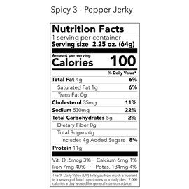 Big Fork Craft Pork Jerky – Spicy 3-Pepper Flavor | Bacon-Inspired, Small-Batch Jerky Made from 100% Berkshire Pork | Keto, Paleo, Gluten-Free, High-Protein Snack | 8 Bags (2.25 oz Each)