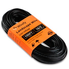 Wirefy 16/2 Low Voltage Landscape Lighting Wire - 16-Gauge 2-Conductor 100 Feet