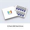 mosDART Paquete de 10 Flash Drives USB 2.0, Azul, 16GB