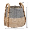 Household Essentials Cattail and Paper Terra Basket, Natural and Gray