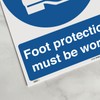 Foot Protection Must Be Worn Sign – A4 Mandatory PPE