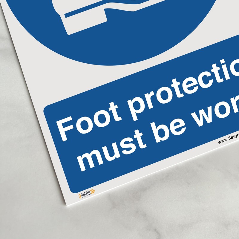 Foot Protection Must Be Worn Sign – A4 Mandatory PPE