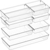 Criusia 11 PCS Clear Plastic Drawer Organizer Set - 5