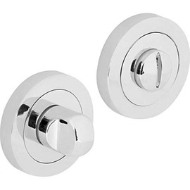 Designer Levers Polished Chrome Bathroom Thumbturn & Release Set (Bolt Through Fixings Included)
