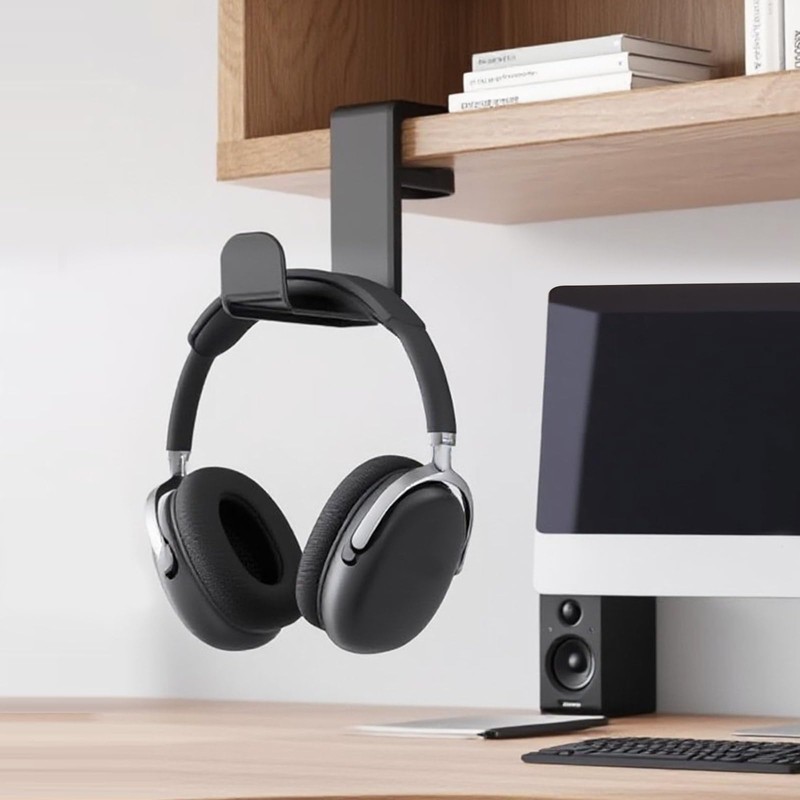 Headphone Hook，Under Desk Headphone Holder，PC Gaming Headset Holder，with 360 Degree