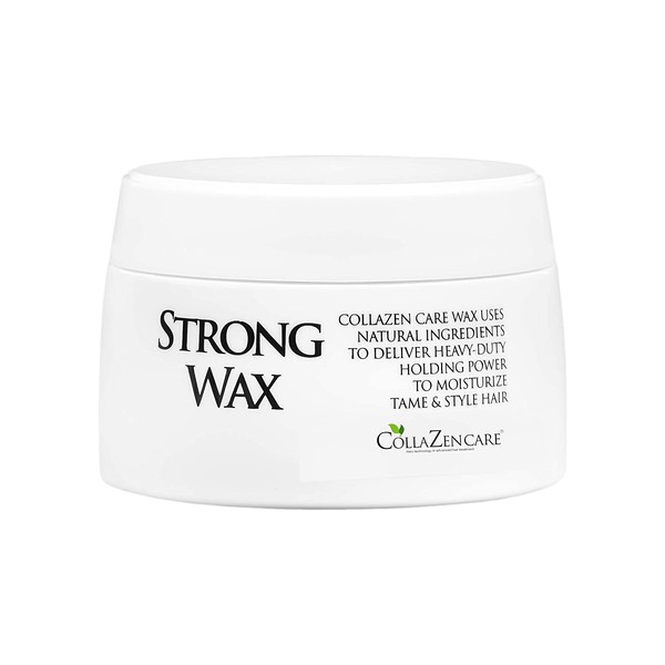 Ecocert Certified CollaZen Care Strong Hair Wax 3.17 ounces Infused with Aloe Vera. Made in Korea. No Animal Testing. For Men and Woman