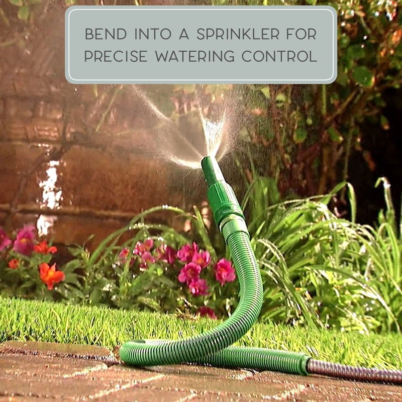 Bernini FlexEnd Garden Wand, Flexible Hose Sprayer with Fireman Nozzle