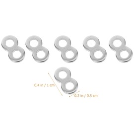 GLEAVI Desktop Fastener Connector 20 Pcs Buckle Connector 8 Figure Desktop Connector Desktop Fasteners Hold Down Fasteners Clip 8 Figure Fastener Clips Connectors Metal Stainless Steel