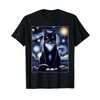 Tuxedo Cat Starry Night Shirt Van Gogh Painting Cat Lover