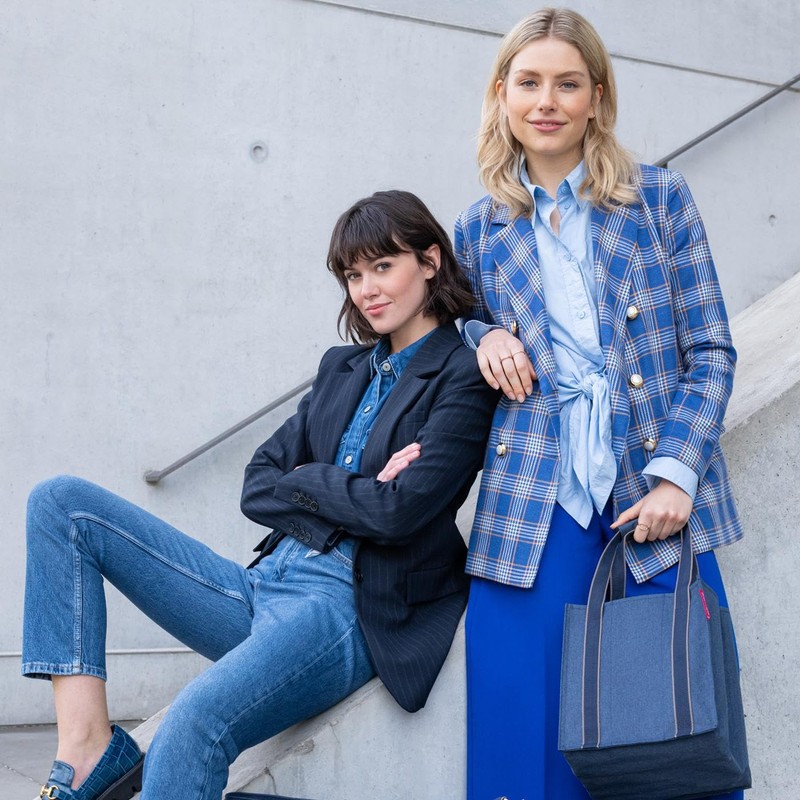 reisenthel Unisex Bottle Carrier (Pack of 1), Herringbone Dark Blue,