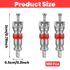 100Pcs Valve Stem Core Replacement Kit, Tire Tyre Valve Stem Core Premium Tyre Tire Valve Cores Tire Valve Stems Universal Tire Valve Core Remover for Cars, Trucks, Motorcycles and Bicycles