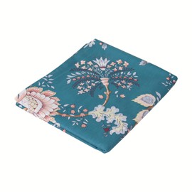 Teal Flat Sheets Only Queen Size Printed 100% Cotton Hotel Luxury Flat Bed Sheet Easy Care