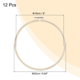MECCANIXITY 3 Pieces 8 Inch Embroidery Hoops Adjustable Round Bamboo Circle Cross Stitch Hoop Ring for Art Craft Handy Sewing Needlework DIY Decoration