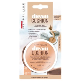 Maybelline Dream Cushion Make-up Nr. 40 Cannelle, flüssige Foundation in einem Make-up-Kissen, für einen morgenfrischen Teint, mit Spiegel, feuchtigkeitsspendend, 14,6 g
