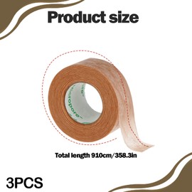 Menibeuty Micropore Tape, 3 Pieces Micropore Surgical Tape, Hypoallergenic Micropores Tapes, Nose Tape, Surgical Tape, Skin Plasters, Hypoallergenic, Breathable, Waterproof (1.25 cm x 9.14 m)